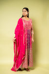 Rani Georgette Floor Length Readymade Suit With Georgette Dupatta