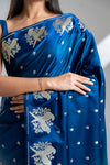 Peacock Banarasi Silk Saree With Unstitched Blouse