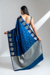 Peacock Banarasi Silk Saree With Unstitched Blouse