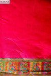Rani Banarasi Silk Saree With Unstitched Blouse
