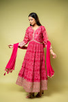 Onion Crepe Floor Length Readymade Suit With Chiffon Dupatta