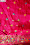 Rani Banarasi Silk Saree With Unstitched Blouse