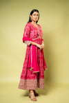 Onion Crepe Floor Length Readymade Suit With Chiffon Dupatta