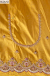 Lemon Gold Banarasi Silk Saree With Unstitched Blouse