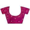 Purple Georgette Embroidered Saree With Unstitched Blouse