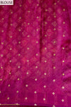 Purple Georgette Embroidered Saree With Unstitched Blouse