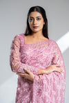 Gajari Organza Embroidered Saree With Readymade Blouse