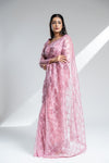 Gajari Organza Embroidered Saree With Readymade Blouse