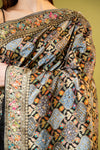 Black Banarasi Silk Saree With Unstitched Blouse