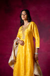 Mango Gold Tissue Readymade Sharara Set With Organza Dupatta