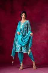 Rama Chinon Readymade Suit With Chinon Crepe Dupatta