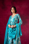 Rama Chinon Readymade Suit With Chinon Crepe Dupatta