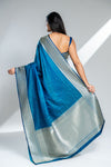Peacock Banarasi Silk Saree With Unstitched Blouse