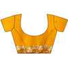 Mango Gold Chiffon Embroidered Saree With Unstitched Blouse