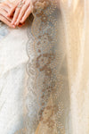 Tussar Grey Organza Embroidered Saree With Unstitched Blouse