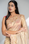 Tussar Banarasi Silk Saree With Unstitched Blouse