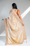 Tussar Banarasi Silk Saree With Unstitched Blouse