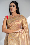Tussar Banarasi Silk Saree With Unstitched Blouse