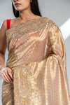 Tussar Banarasi Silk Saree With Unstitched Blouse