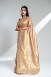 Tussar Banarasi Silk Saree With Unstitched Blouse