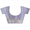 Mauve Organza Tissue Embroidered Saree With Unstitched Blouse