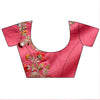 Pink Banarasi Silk Saree With Unstitched Blouse