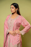 Gajari Chinon Readymade Sharara Set With Chinon Dupatta