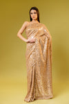 Tussar Georgette Embroidered Saree With Unstitched Blouse