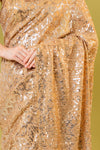 Tussar Georgette Embroidered Saree With Unstitched Blouse
