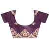 Mauve Banarasi Silk Saree With Unstitched Blouse