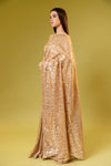 Tussar Georgette Embroidered Saree With Unstitched Blouse