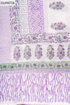 Tussar Mauve Cotton Floral Printed Unstitched Salwar Suit With Cotton Dupatta