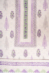Tussar Mauve Cotton Floral Printed Unstitched Salwar Suit With Cotton Dupatta