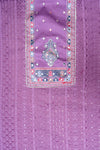 Mauve Georgette Unstitched Salwar Suit With Chinon Dupatta