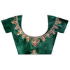 Red Khaddi Georgette Embroidered Saree With Readymade Blouse