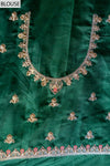 Red Khaddi Georgette Embroidered Saree With Readymade Blouse