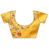 Mustard Banarasi Silk Saree With Unstitched Blouse