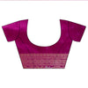 Magenta Banarsi Woven Zari  Saree With Unstitched Blouse