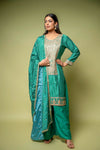 Rama Chinon Readymade Sharara Set With Chinon Dupatta