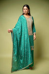 Rama Chinon Readymade Sharara Set With Chinon Dupatta