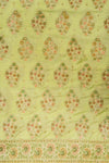 Mehndi Crepe Unstitched Salwar Suit With Chiffon Dupatta