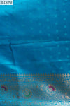 Mesmerizing Charm Dark Firozi Satin Silk Saree With Unstitched Blouse