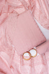 Peach Chanderi Cotton Unstitched Salwar Suit With Cotton Dupatta