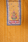 Mustard Georgette Unstitched Salwar Suit With Chinon Dupatta