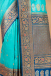 Royal Heritage Tea-green Banarasi Silk Saree With Unstitched Blouse