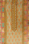 Pista Chiffon Unstitched Salwar Suit With Chiffon Dupatta