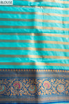 Royal Heritage Tea-green Banarasi Silk Saree With Unstitched Blouse
