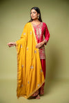 Rani Chinon Readymade Sharara Set With Chinon Dupatta