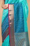Royal Heritage Tea Green South Indian Silk Saree And Woven Zari Border With Unstitched Blouse