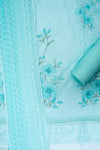 Sea Green Georgette Unstitched Salwar Suit With Georgette Dupatta